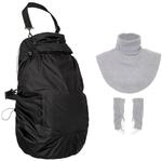 Hoppediz&reg; Tragecover Fleece-Cover 3-in-1 mit Regenschutz, Schalkragen & Stulpen