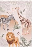 Pergamon Kinder Teppich Maui Kids Giraffe Zebra L&ouml;we 4191925