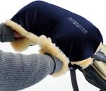 Hofbrucker Lammfell-Handw&auml;rmer f&uuml;r Kinderwagen Lammfell Handmuff blau 4188182
