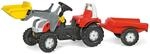 Rolly Toys&reg; Trettraktor rollyKid Steyr 6165 CVT mit Frontlader und Anh&auml;nger
