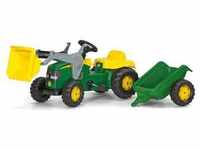 Rolly Toys rolly®toys Kindertraktor rollykid John Deere mit Lader und Anhänger
