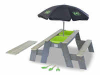 EXIT Aksent Sand,- Wasser- und Picknicktisch (2 Bänke) mit Sonnenschirm und