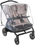 Reer Universal Regenschutz f&uuml;r Zwillingskinderwagen transparent