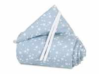babybay Nestchen Piqué Maxi azurblau Sterne weiß