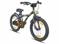 PROMETHEUS BICYCLES® Kinderfahrrad 18,Schwarz-Matt Orange