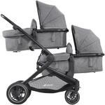 Hauck Zwillings- und Kinderwagen Geschwisterwagen Atlantic Twin grau