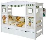 Ticaa Hausbett mit Bettkasten "Safari " Kiefer Wei&szlig; 4183338