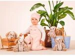 Hermann Teddy Collection Kuscheltier Schlenkerhase grau 25 cm