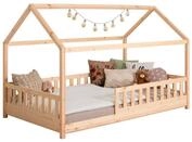 Ticaa Kinderbett Hausbett "Kay " 120x200 Kiefer natur 4152898