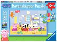 Ravensburger 05574, Ravensburger Puzzle 2x12 Teile - Peppas Abenteuer