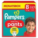Pampers Baby-Dry Pants, Gr. 8 Extra Large, 19kg+, Monatsbox (1 x 117 Pants), 8 Pampers Baby-Dry Pants, Gr. 8 Extra Large, 19kg+, Monatsbox (1 x 117 Pants), 8
