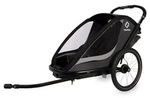 hamax Kinderfahrradanhänger Cocoon Zweisitzer grey/black hamax Kinderfahrradanhänger Cocoon Zweisitzer grey/black