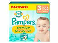 Pampers Premium Protection, Gr. 3 Midi, 6-10kg, Maxi Pack (1x 102 Windeln)