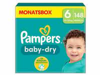 Pampers Baby-Dry Windeln, Gr. 6, 13-18 kg, Monatsbox (1 x 148 Windeln)...