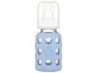 Lifefactory 17033, lifefactory Babyflasche aus Glas in blanket 120ml blau