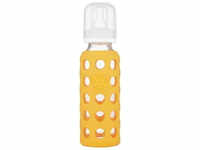 Lifefactory 17006, lifefactory Babyflasche aus Glas in mango 250 ml orange