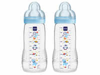 MAM Babyflasche Easy Active™ 330 ml, Weltall blau im Doppelpack