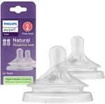 Philips Avent 2er-Pack Natural Response Sauger, Silikon, Stufe 6, ab 6M