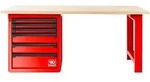FACOM RWS Werkbank2m + Holzplatte, rot