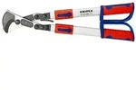 KNIPEX 95 32 038 Kabelschere (Ratschenprinzip) mit Teleskopschenkeln mit Mehrkom...