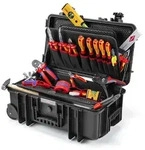 KNIPEX 00 21 33 E Werkzeugkoffer "Robust26 Move" Elektro 22-teilig 550 mm