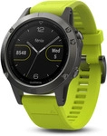 Garmin Fenix 5 grau mit gelbem Armband