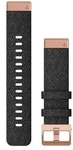 Garmin QuickFit 20-Uhrenarmb&auml;nder Schwarzmeliertes Nylon mit Teilen in ros&eacute;gold