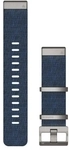 Garmin QuickFit 22-Uhrenarmb&auml;nder Nylon Dunkelblau mit Teilen aus Edelstahl