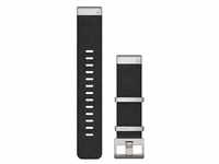 Garmin QuickFit 22-Uhrenarmbänder Nylon Schwarz mit Teilen aus Edelstahl