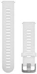 Garmin Schnellwechsel-Armb&auml;nder (20 mm) Wei&szlig;es Silikonarmband mit Edelstahlteilen