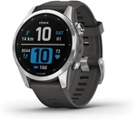 Garmin Fenix 7S Silber mit graphitfarbenem Armband