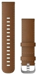 Garmin Schnellwechsel-Armb&auml;nder (22 mm) Braun/mit Naht Schnalle in Silber
