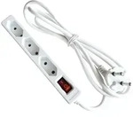 AS Schwabe 11312 Steckdosenleiste mit Schalter Wei&szlig; Konturenstecker 1St.