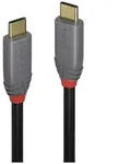 LINDY USB-Kabel USB 3.2 Gen2x2 USB-C&reg; Stecker, USB-C&reg; Stecker 1.50m Schwarz, Grau