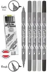 ONLINE Kalligraphiestifte Calli Brush Grey Edition grau 5 St&uuml;ck