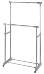 Kleiderst&auml;nder Mod. Twin Bars, h&ouml;henverstellbar, 4 Rollen