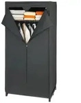 Kleiderschrank Mod. Deep Black mit Ablage, Gestell aus Metall