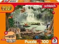 Wild Life, Im Regenwald, 100 Teile, mit Add-on (eine Original Figur Krokodiljunges)