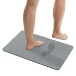 Diatomit Badematte Mod. Simi Grau, 60 x 39 cm, schnelltrocknend und rutschsicher