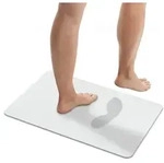 Diatomit Badematte Mod. Simi Wei&szlig;, 60 x 39 cm, schnelltrocknend und rutschsicher