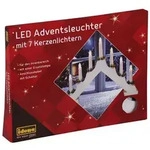 Idena Adventsleuchter 7 LED Kerzenlichter wei&szlig; 40x30cm