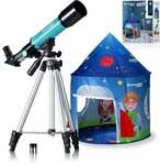 Linsenteleskop 50/360 mit Zelt Bresser Junior