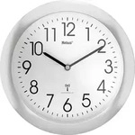 Mebus 52451 Funk Wanduhr 25cm x 40mm Silber