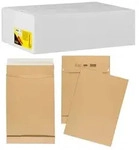 Idena Faltentasche 130g/m2 haftklebend ohne Fenster braun DIN C4 100 St&uuml;ck 4cm...