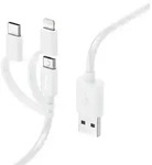 Hama USB-Kabel USB 2.0 USB-A Stecker, USB-C&reg; Stecker, Apple Lightning Stecker,