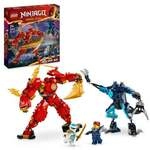 LEGO NINJAGO 71808 Kais Feuermech, Action-Spielzeug mit 2 Actionfiguren