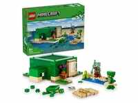 LEGO Minecraft 21254 Das Schildkrötenstrandhaus, Spielzeug-Haus mit Tieren