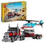 LEGO Creator 3in1 31146 Tieflader mit Hubschrauber, LKW-Spielzeug