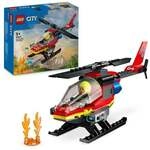 LEGO City 60411 Feuerwehrhubschrauber, Feuerwehr-Spielzeug mit Hubschrauber