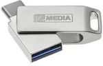 MyMEDIA My Dual USB 3.2 Gen 1 /USB C Drive 128GB USB-Stick 128 GB Silber 69271 USB-A